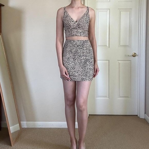 Brandy Melville Cheetah Print 2 Pc Set - Picture 1 of 5